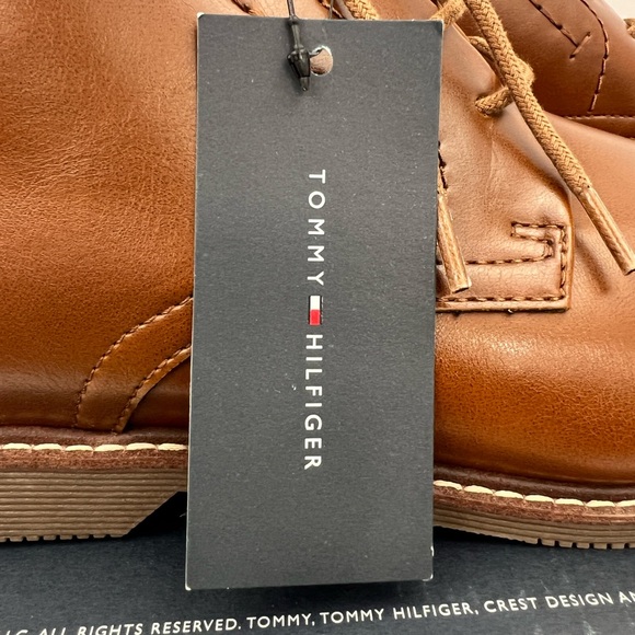 TOMMY HILFIGER, MEN’S DRESS LACE UP CHUKKA BOOTS, BROWN SIZE 9.5 - Picture 9 of 16